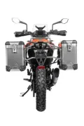 Sistema di valigie ZEGA Pro per KTM 390 Adventure volume 31/38, colore portavaligie argento, colore alluminio naturale