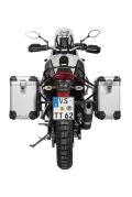 Sistema di valigie ZEGA Pro per Yamaha Tenere 700 / World Raid volume 31/38, colore portavaligie argento, colore alluminio naturale