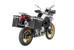 Sistema di valigie ZEGA Pro per F900GS Adventure, F850GS/ Adventure, F800GS (2024-), F750GS volume 38/45, colore portavaligie nero, colore alluminio naturale