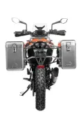 Sistema di valigie ZEGA Mundo per KTM 390 Adventure volume 31/38, colore portavaligie argento, colore alluminio naturale