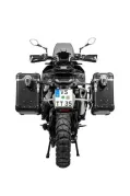 Sistema di valigie ZEGA Evo per Husqvarna Norden 901, KTM 890 Adventure/ 890 Adventure R/ 790 Adventure / 790 Adventure R volume 31/38, colore portapacchi argento, colore E-Nero