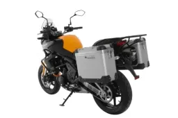 Sistema di valigie ZEGA Pro &quot;E-S&quot; 31/31 litri con supporto in acciaio nero per Kawasaki Versys 650 (2010-2014)