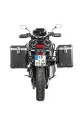 Sistema di valigie ZEGA Pro per Honda CRF1100L Africa Twin (-2021) volume 38/45, colore portavaligie silver, colore E-Black