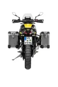 Sistema di valigie ZEGA Pro per Aprilia Tuareg 660 volume 31/38, colore portavaligie nero, colore alluminio naturale