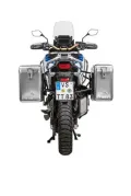 Sistema di valigie ZEGA Mundo per Honda CRF1100L Africa Twin (2022-) / CRF1100L Adventure Sports volume 38/45, colore portapacchi nero, colore alluminio naturale