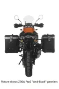 Sistema di valigie ZEGA Pro per KTM 1050 Adventure/ 1090 Adventure/ 1290 Super Adventure/1190 Adventure/ 1190 Adventure R volume 38/45, colore portapacchi silver, colore alluminio naturale