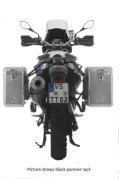 Sistema di valigie ZEGA Mundo per BMW F800GS/F700GS/F650GS (Twin) volume 31/38, colore portapacchi silver, colore alluminio naturale